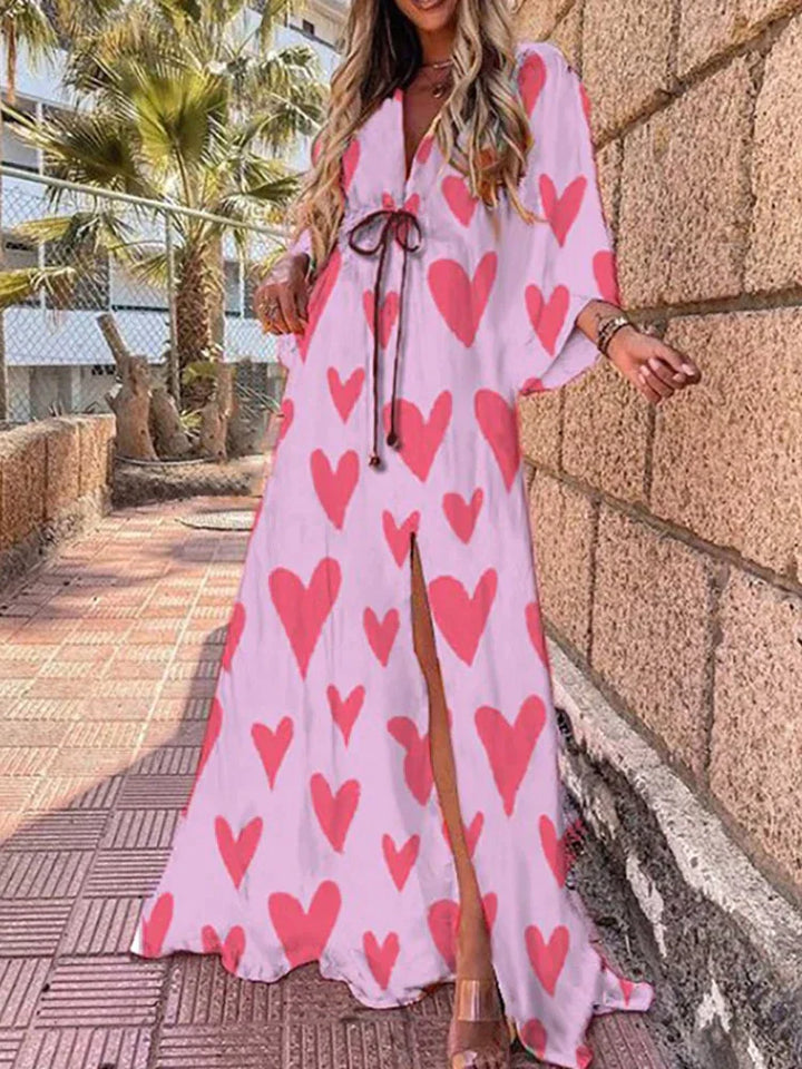 Oina | Robe élégante imprimée pour la plage