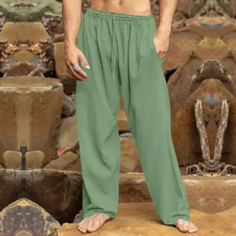 Nionnan | Pantalon de loisirs en lin pour hommes
