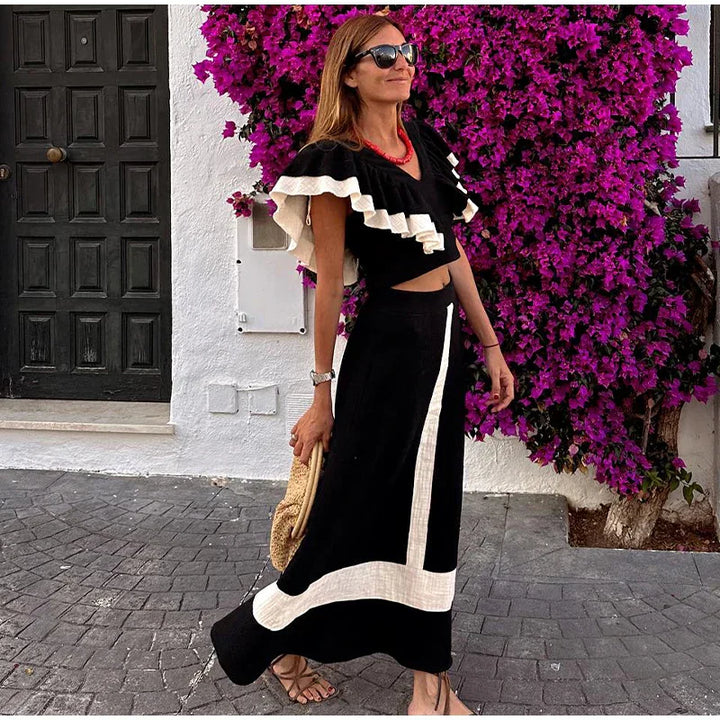Reinaxa | Robe Longue Slim-fit Taille Haute pour Femmes