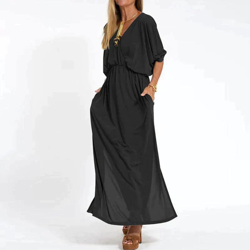 Ounaxa | Maxi-robe boho élégante avec bande à la taille