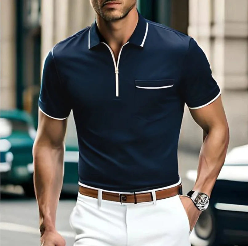 Soellex | Polo pour homme avec fermeture éclair