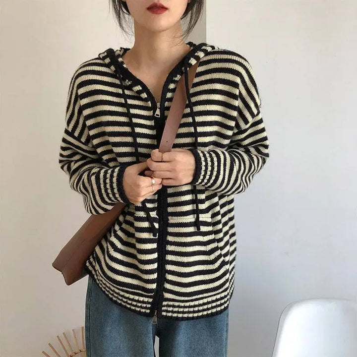 Muellesa | Pull Rayé Décontracté pour Femmes