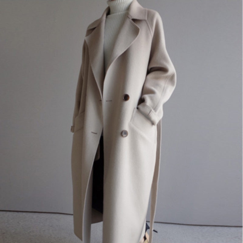 Viorasa | Manteau long en laine pour femmes