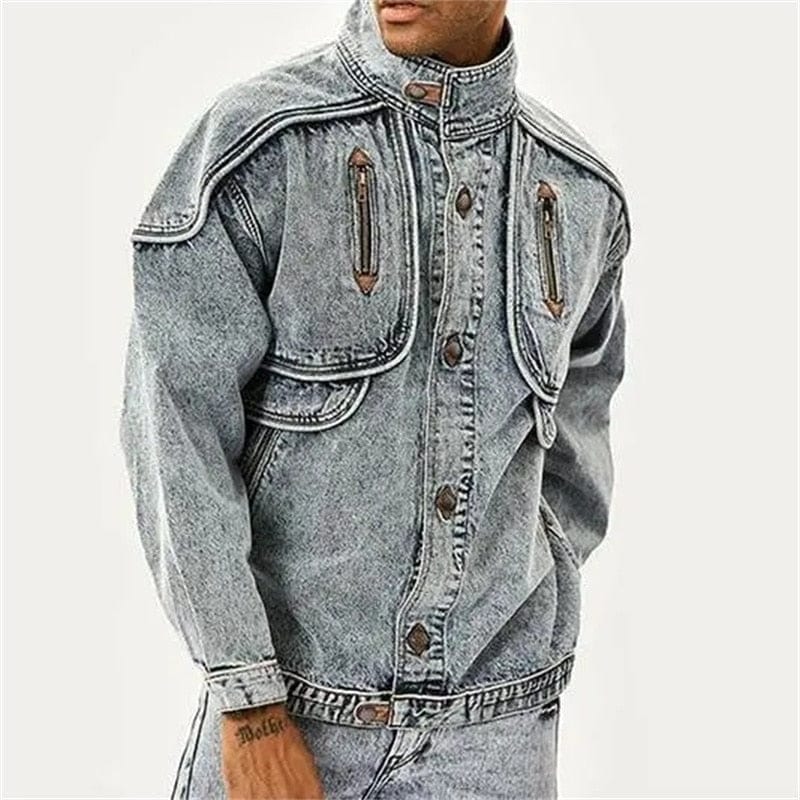 Aayas | Veste en denim moderne pour hommes
