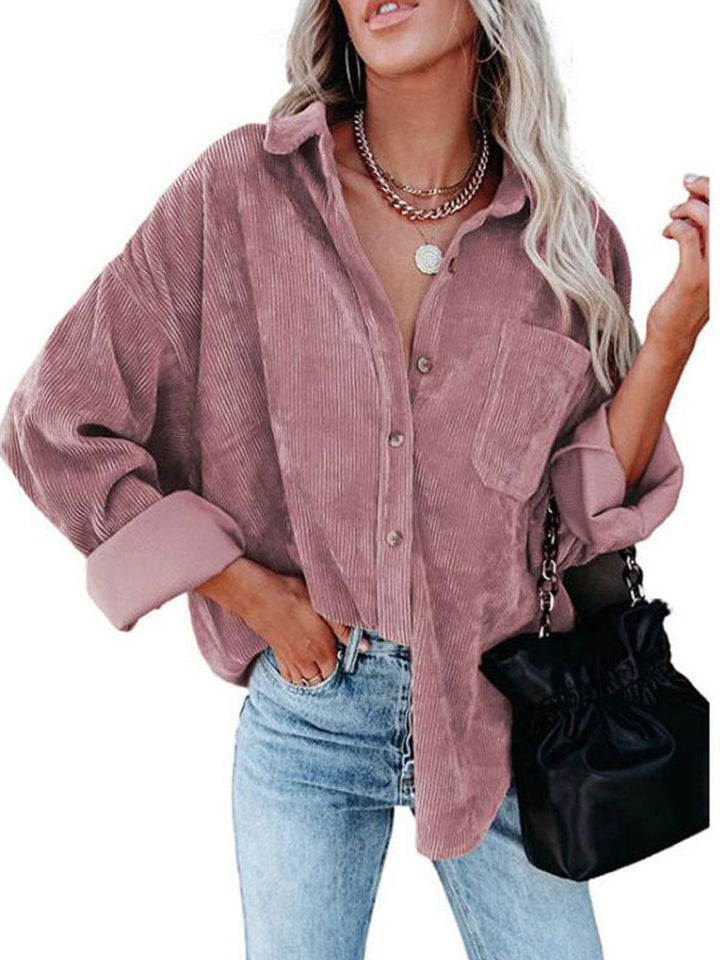 Luonnala | Manteau décontracté en velours côtelé pour femmes