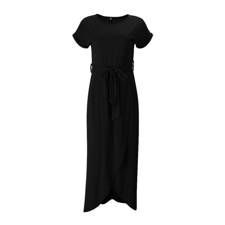 Saenama | Robe Asymétrique à Manches Courtes pour Femmes