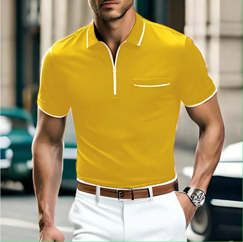Soellex | Polo pour homme avec fermeture éclair