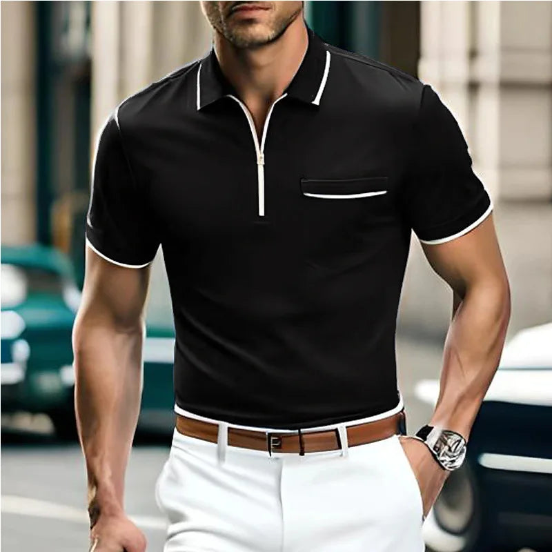 Soellex | Polo pour homme avec fermeture éclair