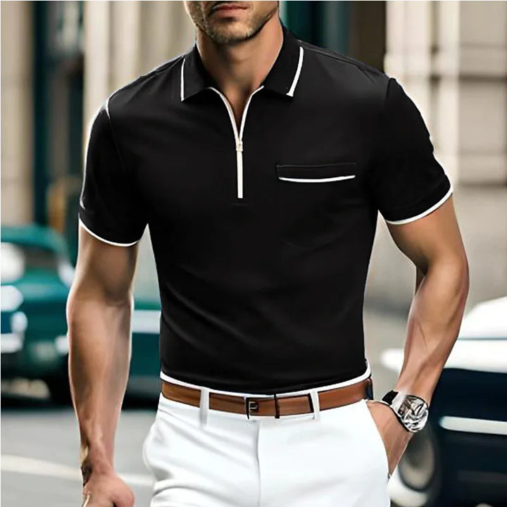Soellex | Polo pour homme avec fermeture éclair