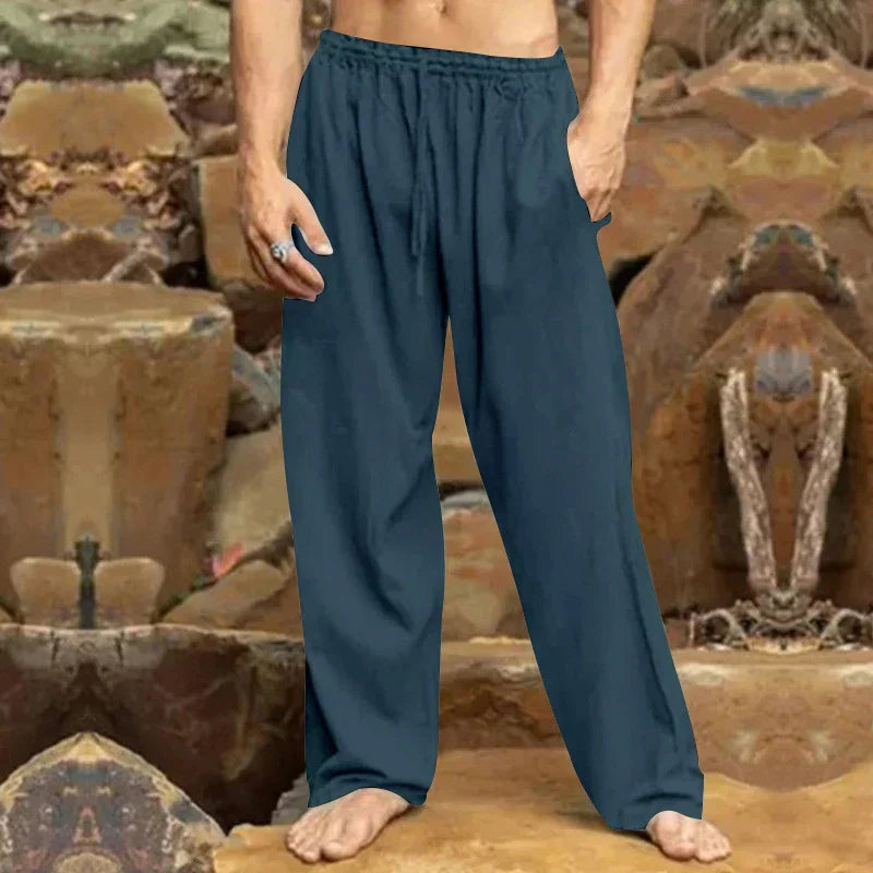 Nionnan | Pantalon de loisirs en lin pour hommes