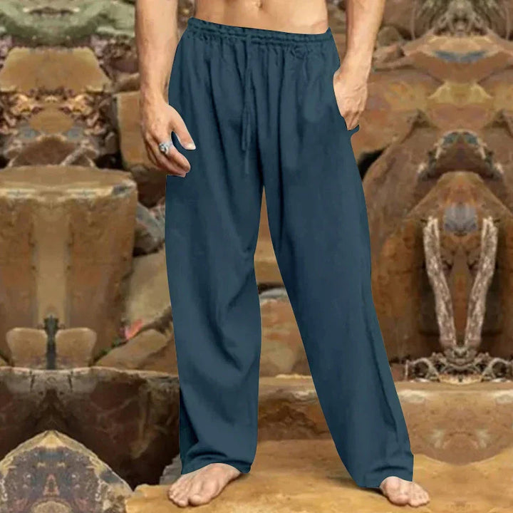Nionnan | Pantalon de loisirs en lin pour hommes