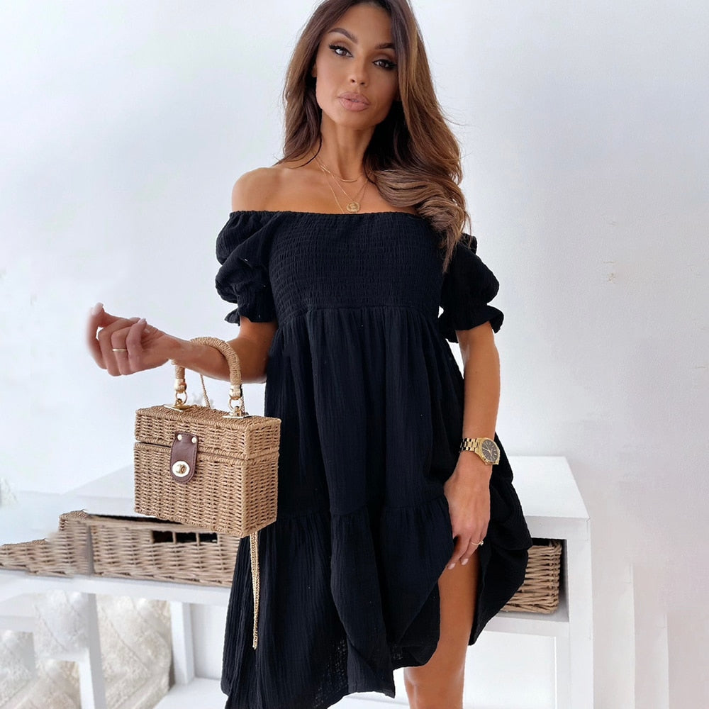 Liriama | Robe Longue Épaule Dégagée Femme