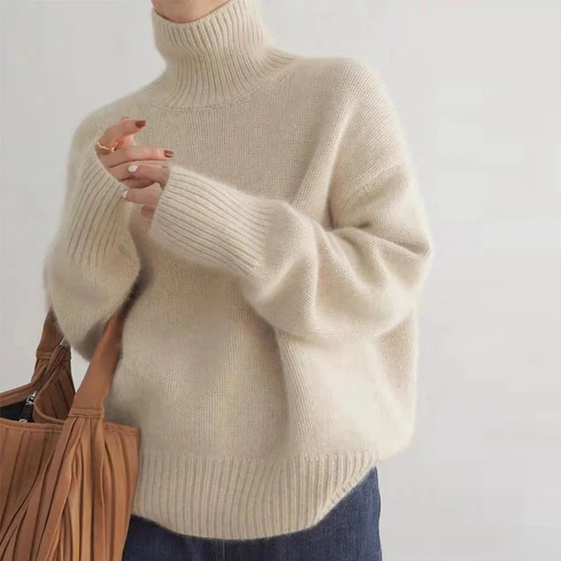 Viarrasa | Pull à col roulé en maille douce et confortable