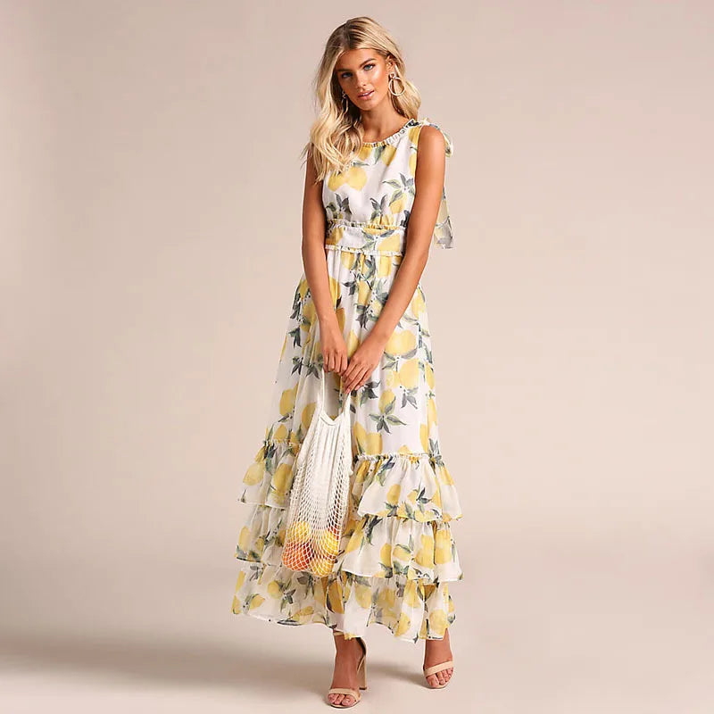 Neirana | Robe Imprimée Sexy Sans Manches Femme
