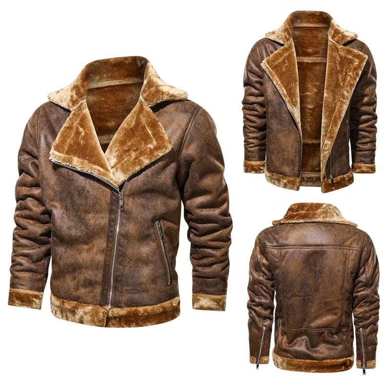 Raorar | Veste en cuir pour homme marron