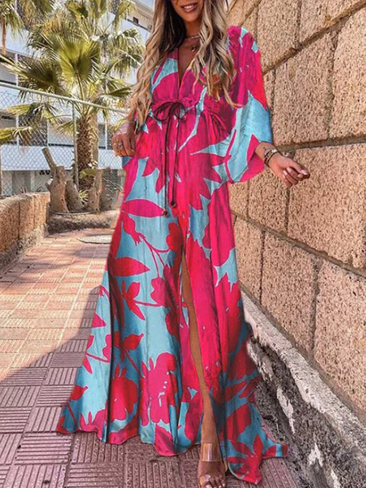 Oina | Robe élégante imprimée pour la plage