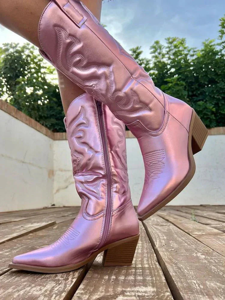 Raenara | Bottes métalliques audacieuses pour femmes
