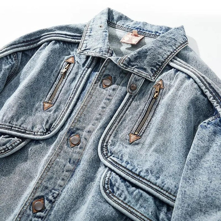 Aayas | Veste en denim moderne pour hommes