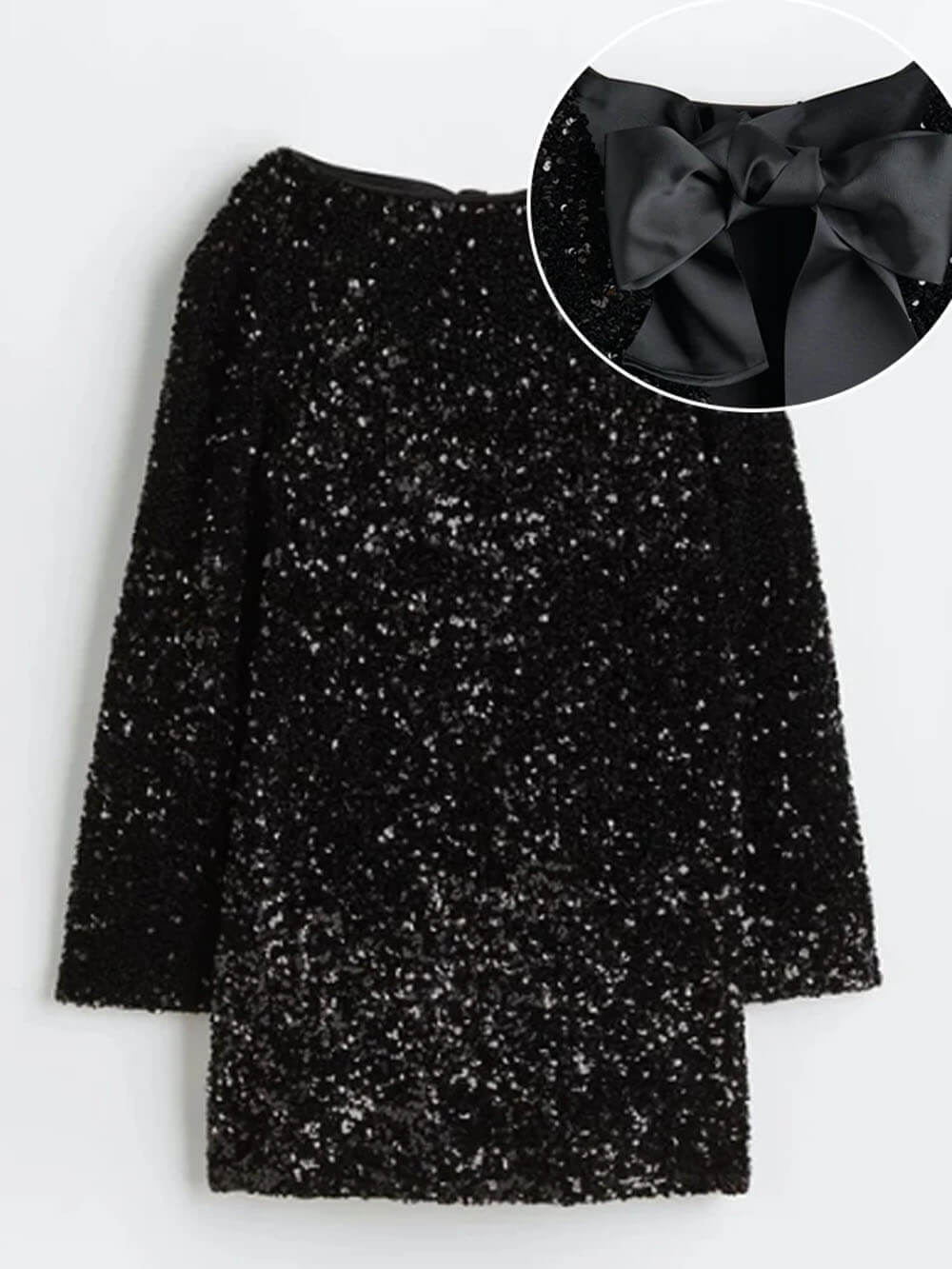 Muonnana | robe à paillettes avec nœud et fermeture à nœud