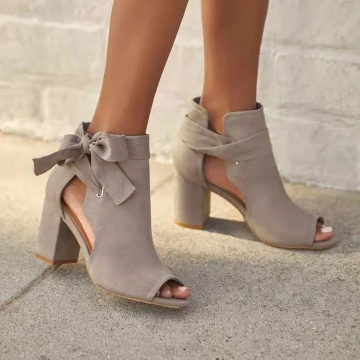 Soaynema | Chaussures à talons épais avec nœud pour femmes