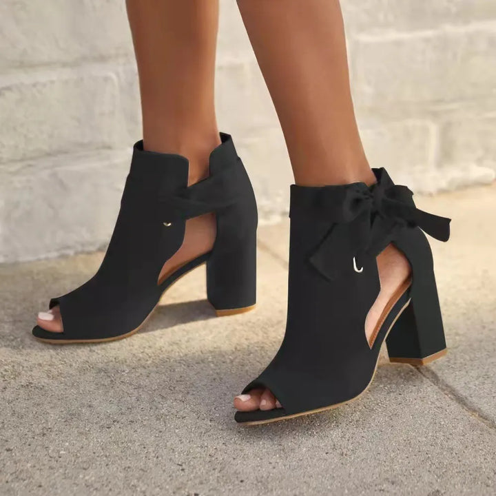 Soaynema | Chaussures à talons épais avec nœud pour femmes