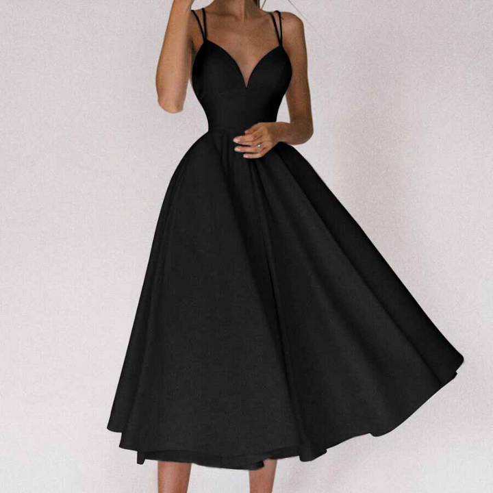 Muonnasa | Robe élégante avec décolleté en V et bretelles