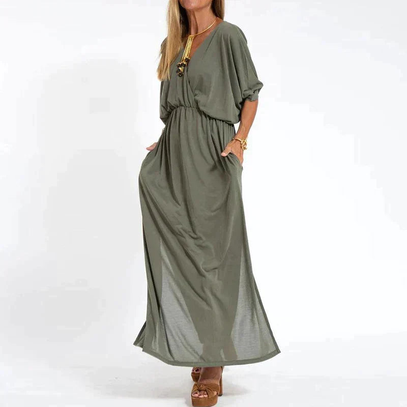 Ounaxa | Maxi-robe boho élégante avec bande à la taille