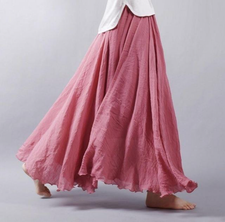 Reliara Plissée Maxi Jupe – Vera