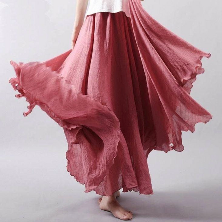 Reliara Plissée Maxi Jupe – Vera
