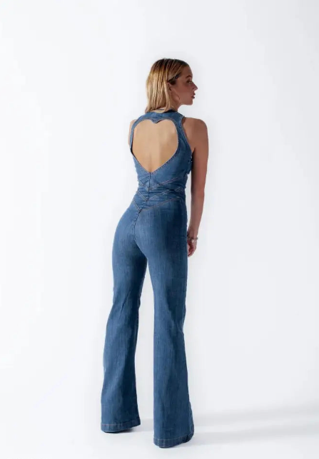 Velinela | Combinaison Taille Haute Rétro Slim Femme