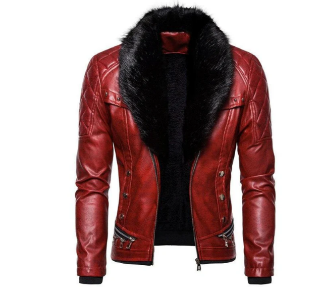 Siarala | Blouson motard vegan avec fourrure pour femmes