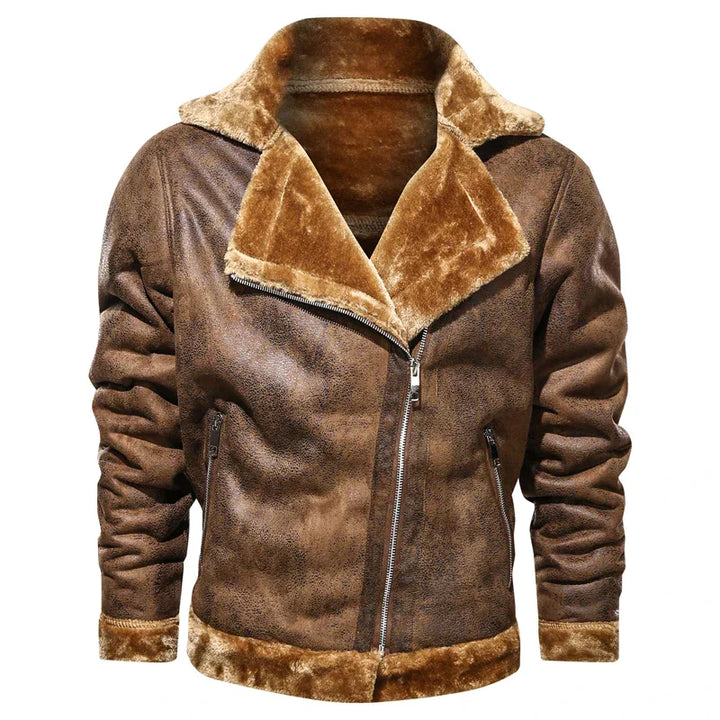 Raorar | Veste en cuir pour homme marron