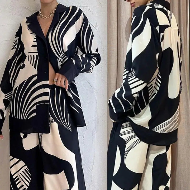 Sooraela | Ensemble polyvalent en noir et blanc