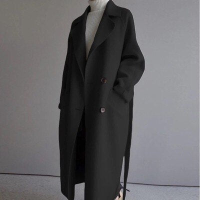 Viorasa | Manteau long en laine pour femmes