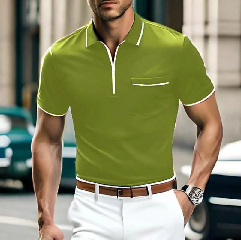 Soellex | Polo pour homme avec fermeture éclair