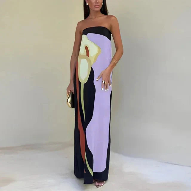 Riarrasa | Robe Tube Décontractée à Imprimé Avocat pour Femmes