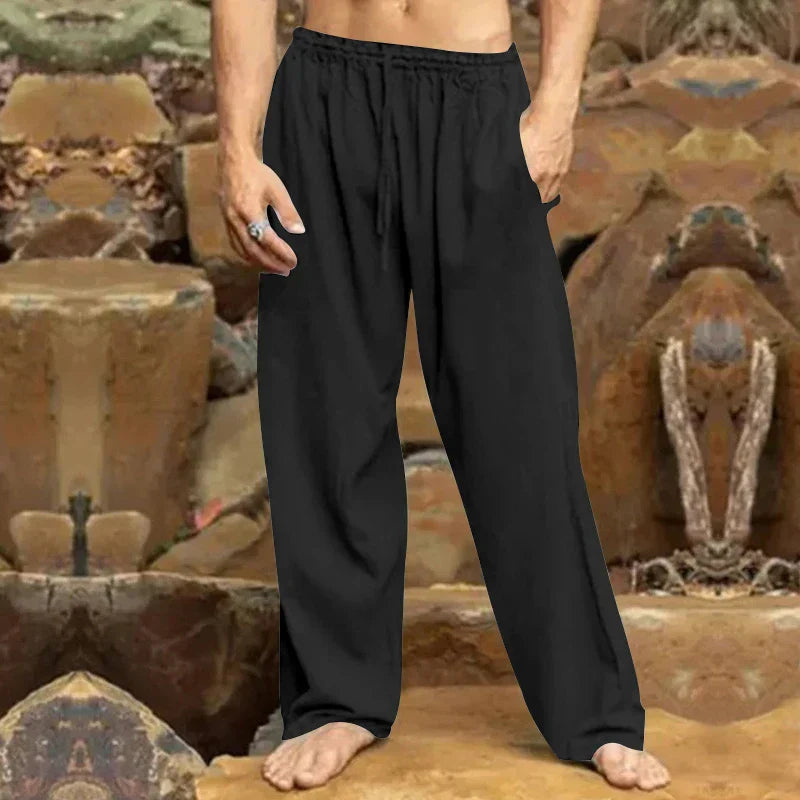 Nionnan | Pantalon de loisirs en lin pour hommes