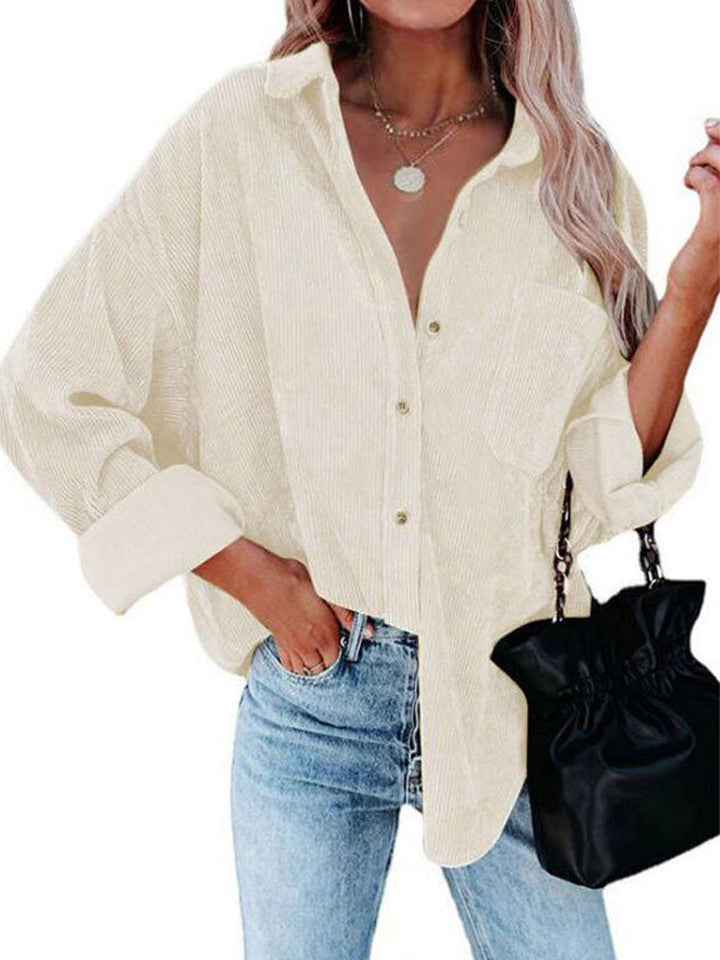 Luonnala | Manteau décontracté en velours côtelé pour femmes