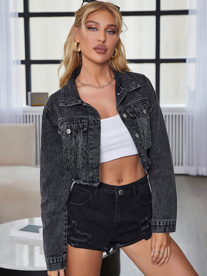 Aellema | Veste en jean à franges