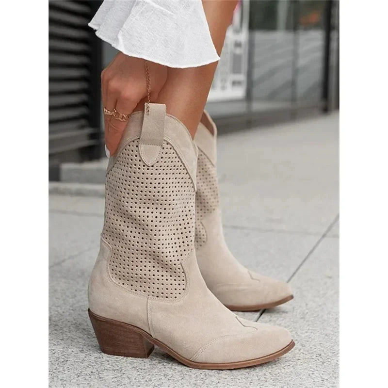 Niaynera | Élégantes Bottes Western Rétro pour Femmes