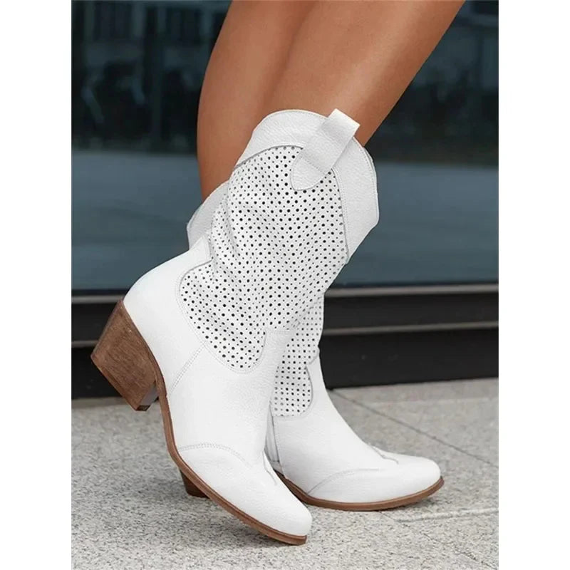 Niaynera | Élégantes Bottes Western Rétro pour Femmes