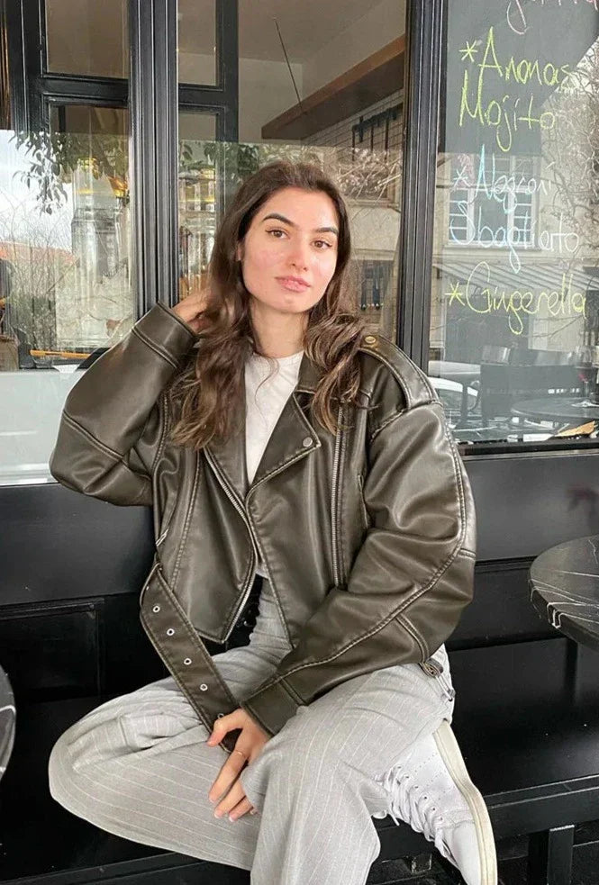 Rolinesa | Veste en cuir stylée pour femmes