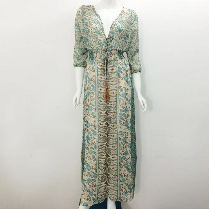 Laliara | European And American Women's Sexy Bohemian Print Dress