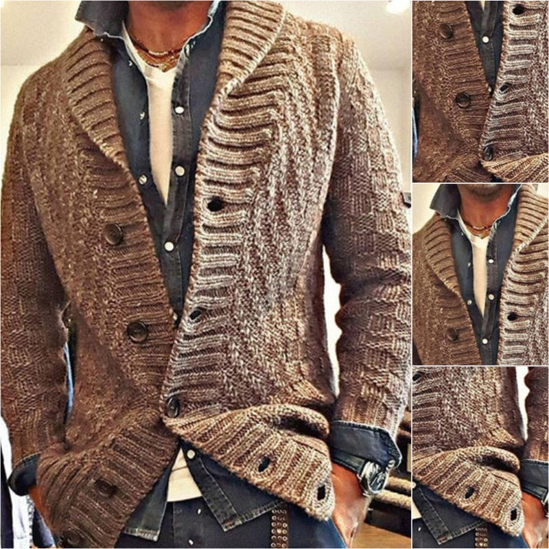 Niinal | Cardigan vintage à col châle pour hommes