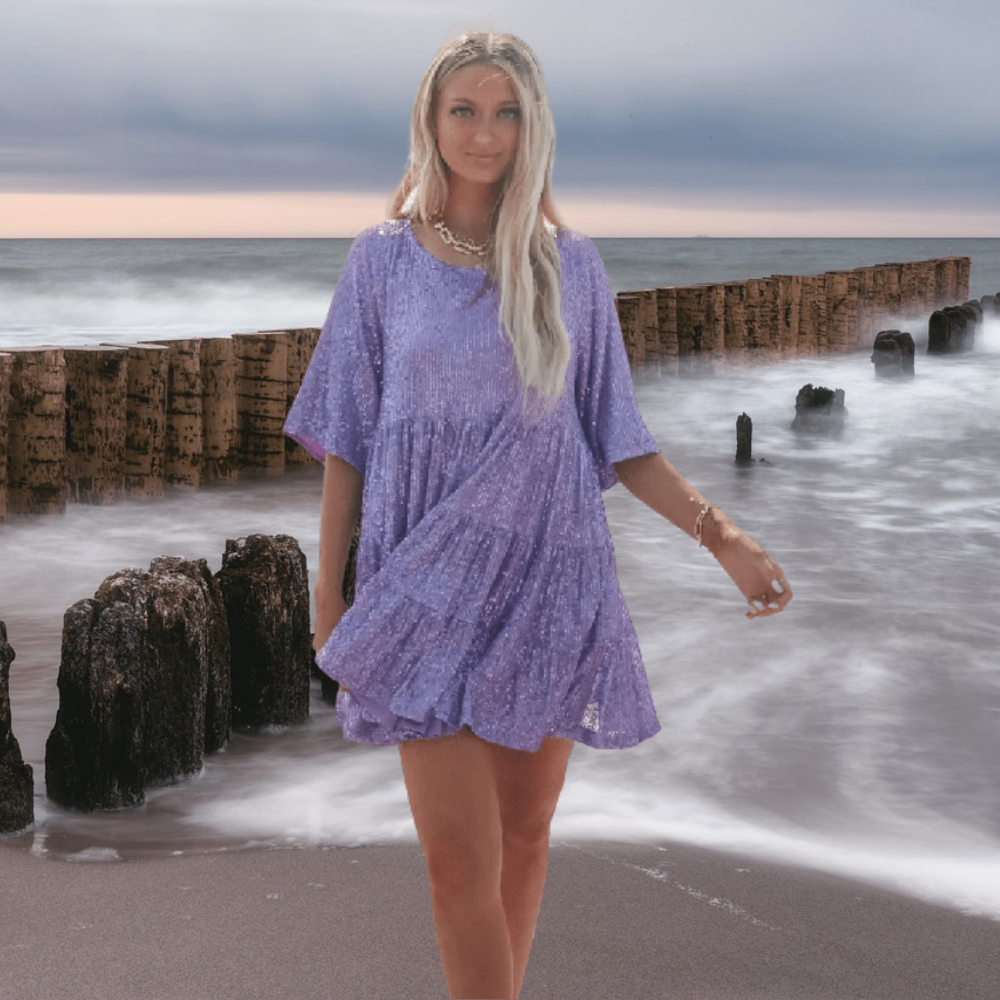 Siliala | Robe Sequin Col Rond Femme