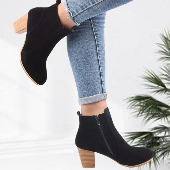 Eriaxa | Mode stylé bottines zippées solides