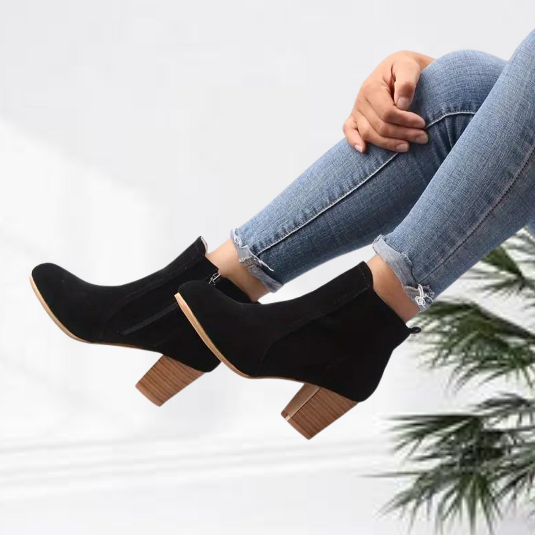 Eriaxa | Mode stylé bottines zippées solides