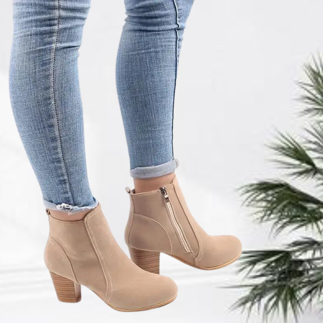 Eriaxa | Mode stylé bottines zippées solides