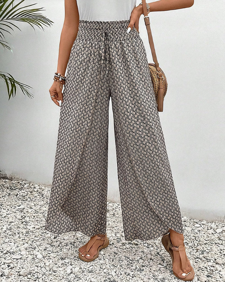 Lalia | Pantalon à motifs géométriques avec jambe évasée