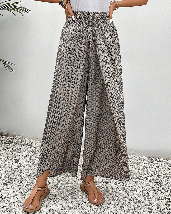 Lalia | Pantalon à motifs géométriques avec jambe évasée